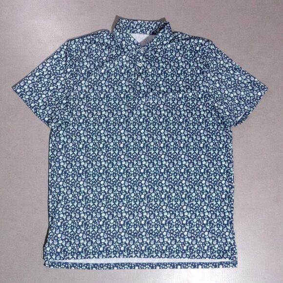 Southern Tide Other - Southern Tide Brrr Polo Shirt Short Sleeve Performance Stretch Pineapple Fish XL